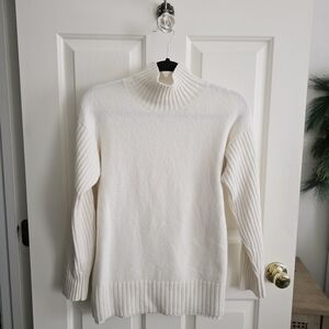 L.L. Bean Cream Turtleneck Sweater
